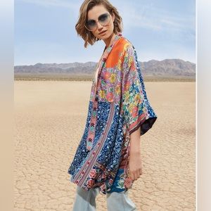 Johnny Was Bianca Reversible Silk Kimono